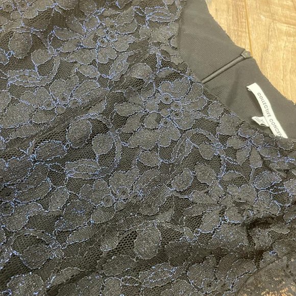 Collective Concepts Black and Blue Lace Dress - Picture 5 of 5
